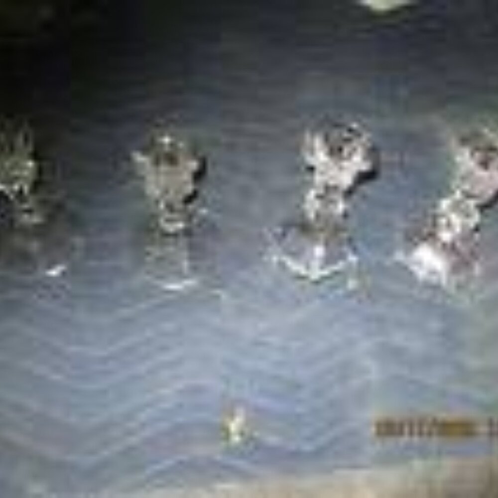 Clear Glass Taper Candle Holders Candlesticks One pair round.